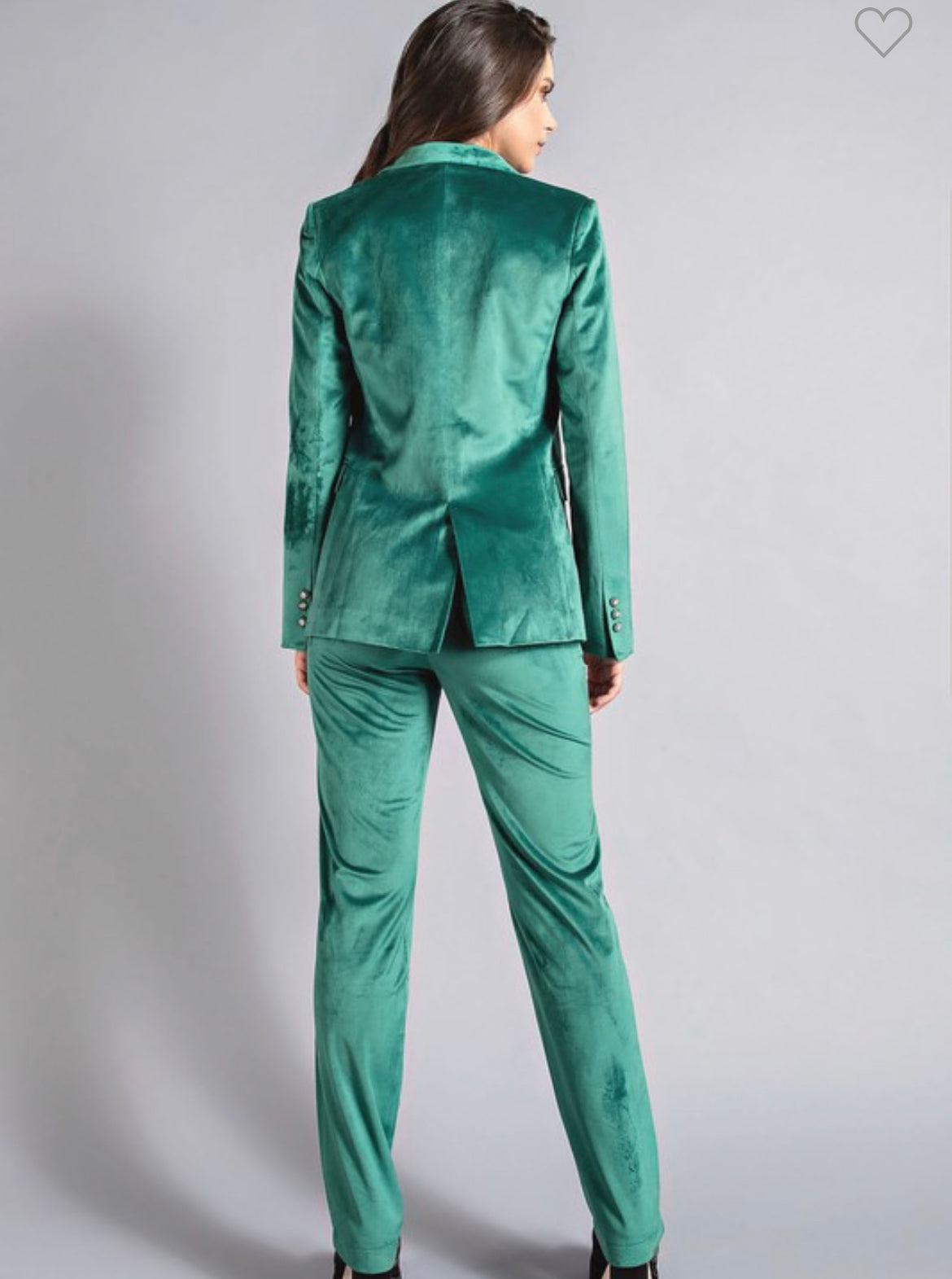 VELVET BLAZER AND PANTS SET