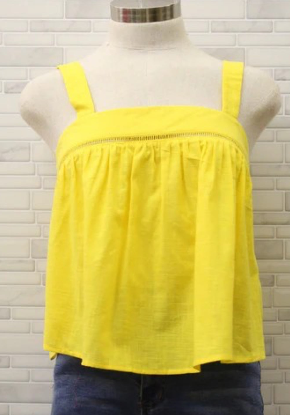 Leandra lemon drop tie back top