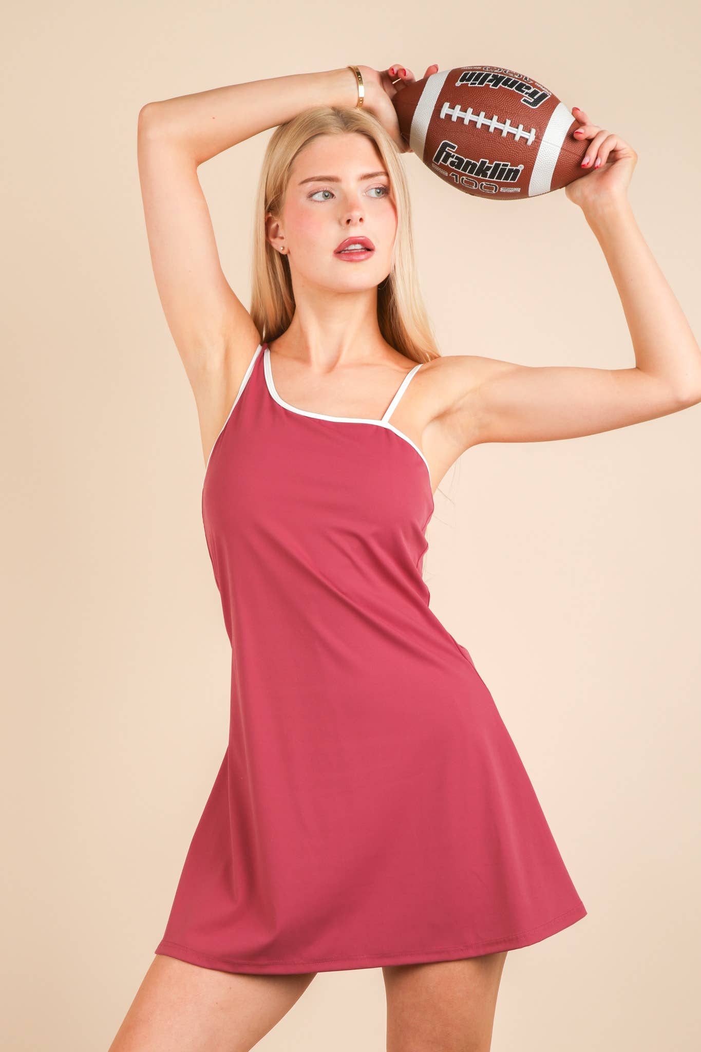 Annie Activewear Mini Dress with Inside Lining