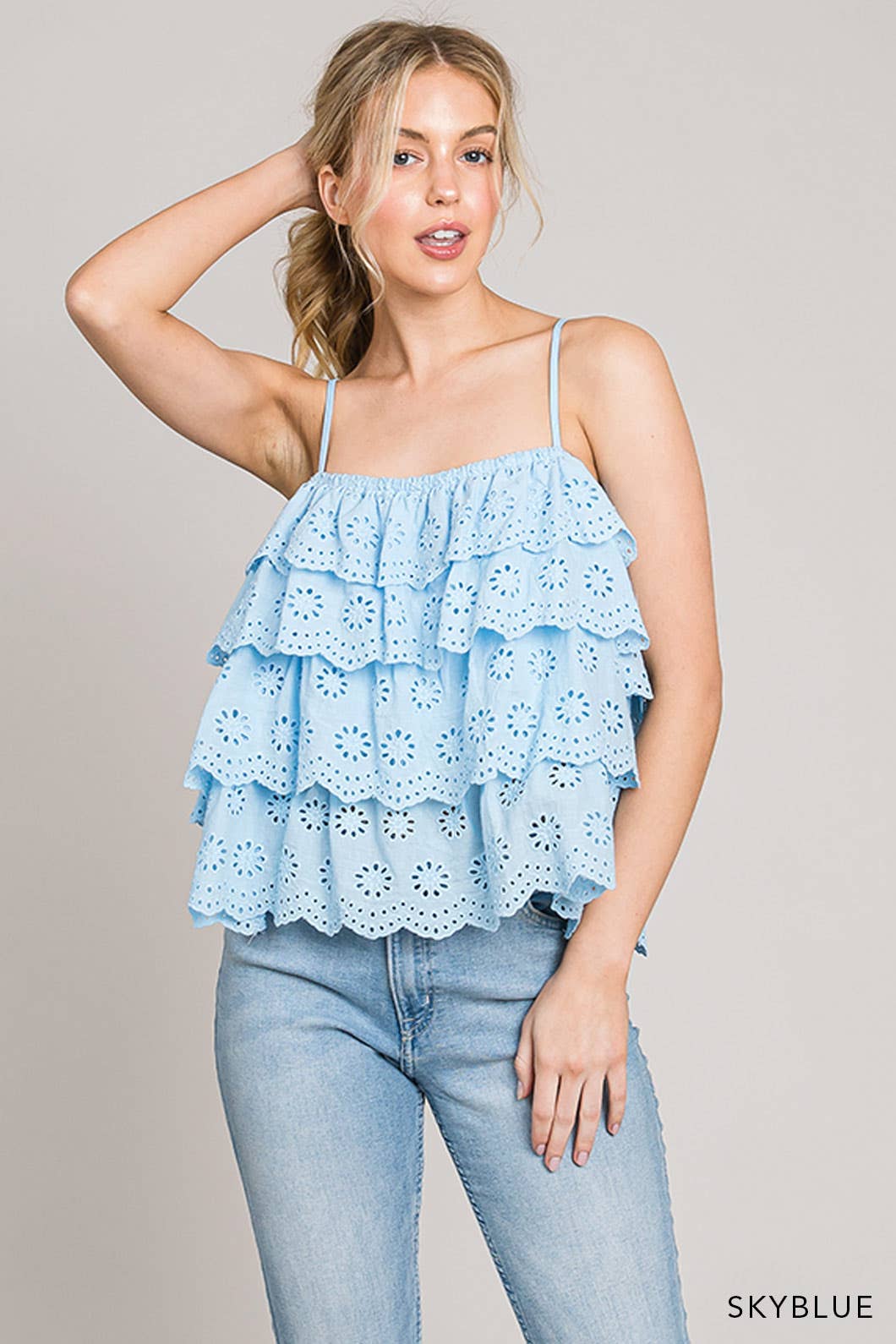 Eyelet Cami Top