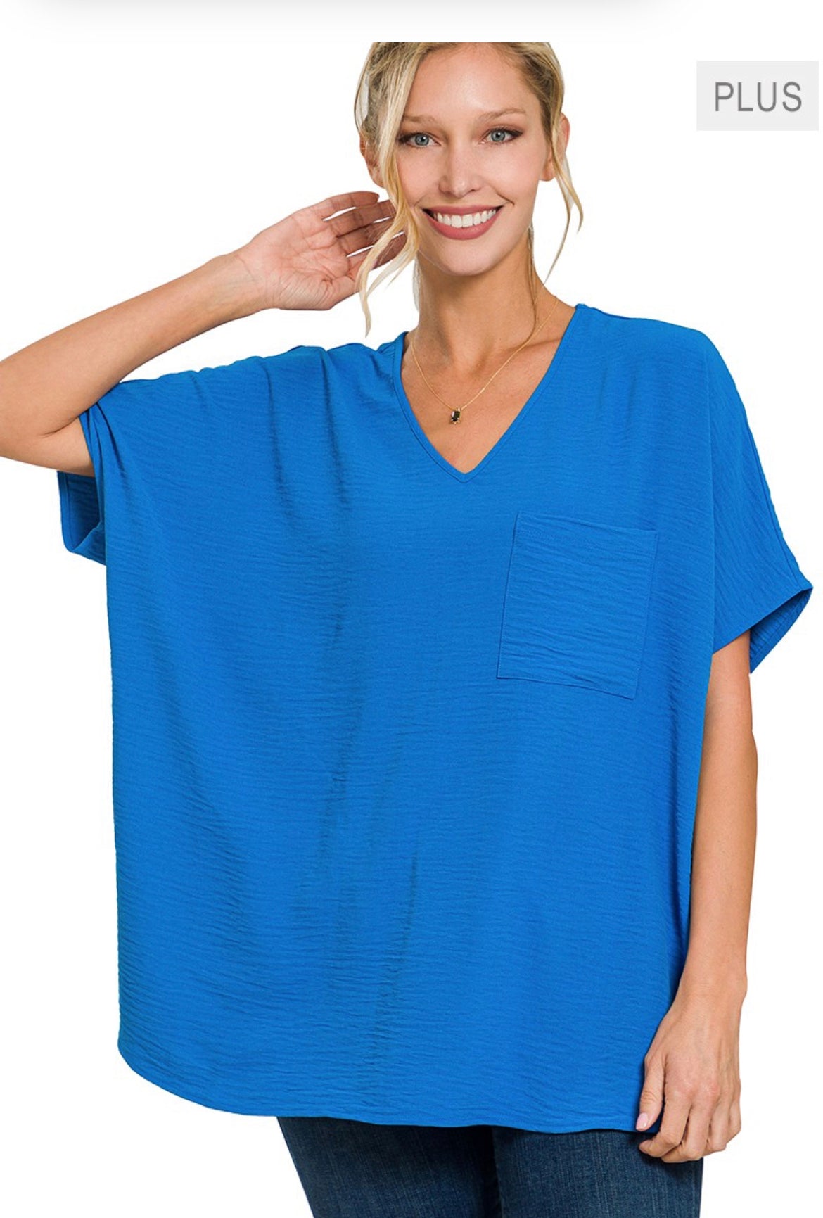Airflow v-neck short sleeve top