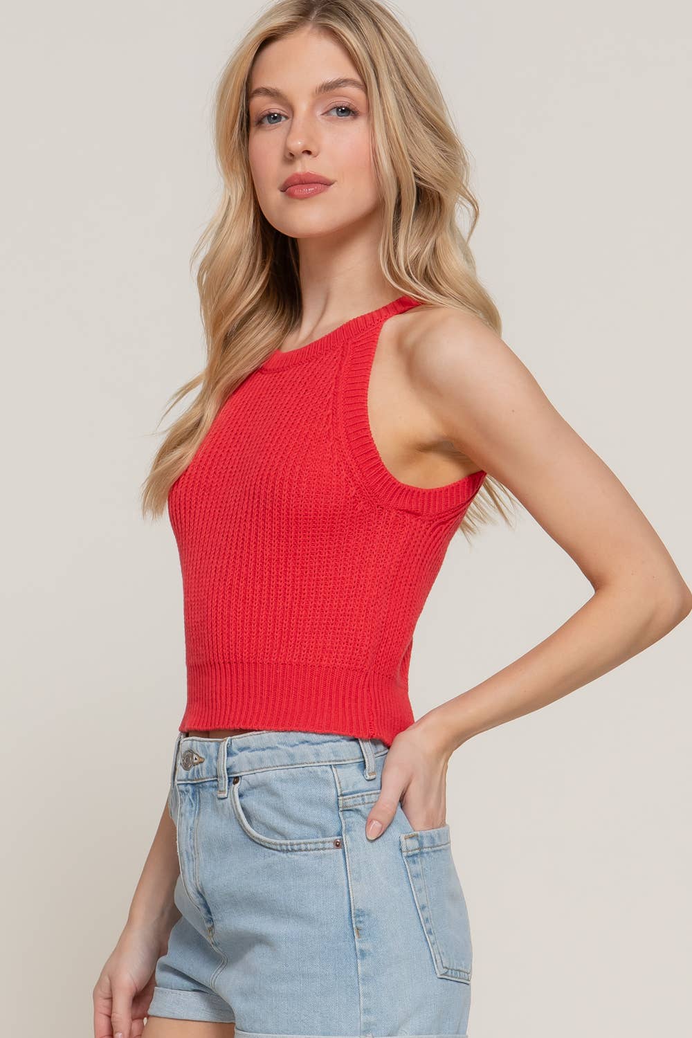 Hartley Halter Neck Sweater Top