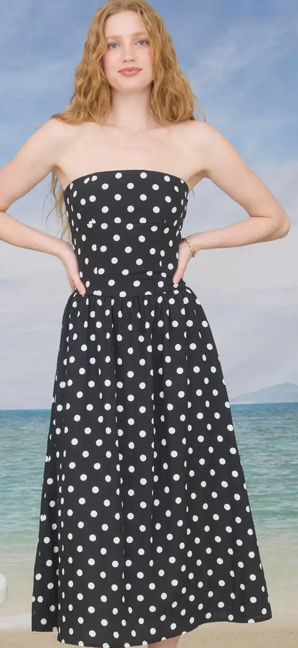 Spot on Maxi sleeveless dress