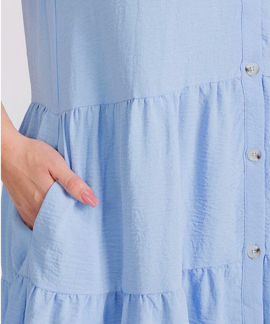 Tate sleeveless tiered dress