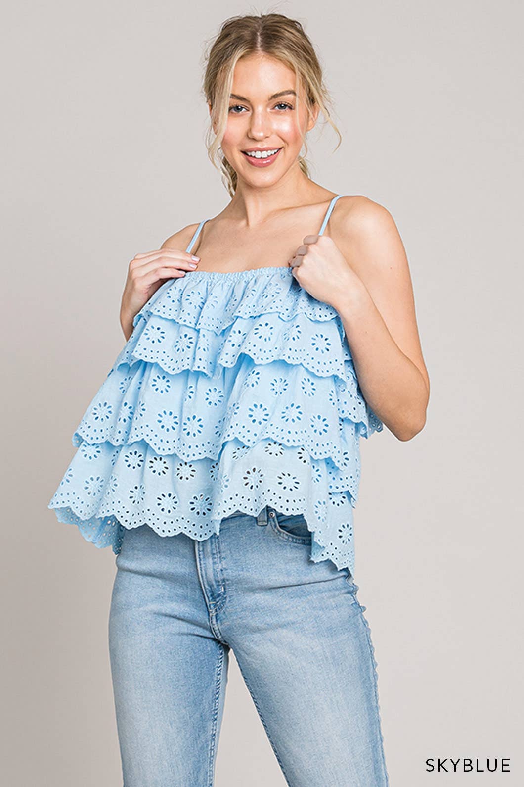 Eyelet Cami Top