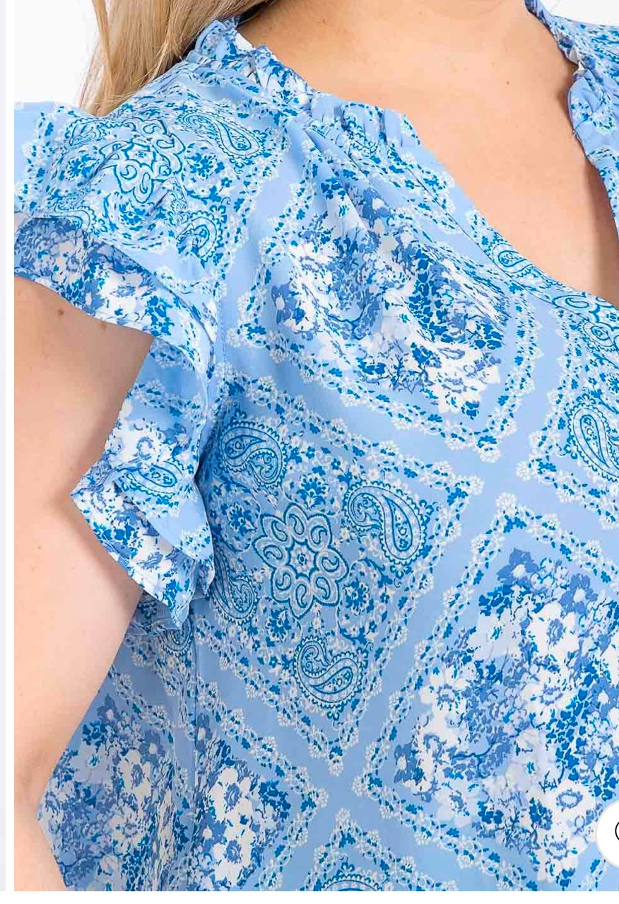 Indi índigo blue top