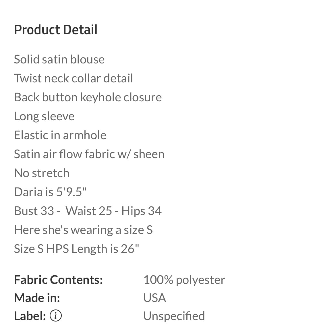 Twist neck satin blouse