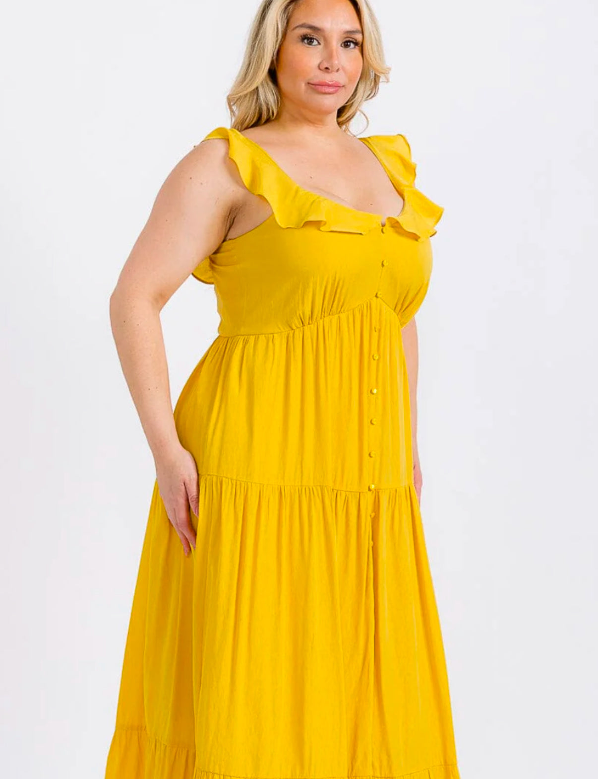 Trixie curvy tiered ruffle maxi dress