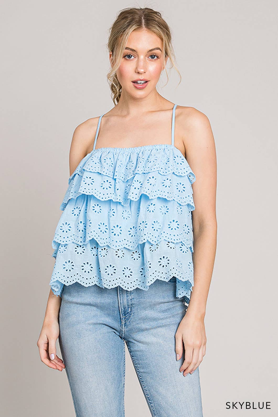 Eyelet Cami Top