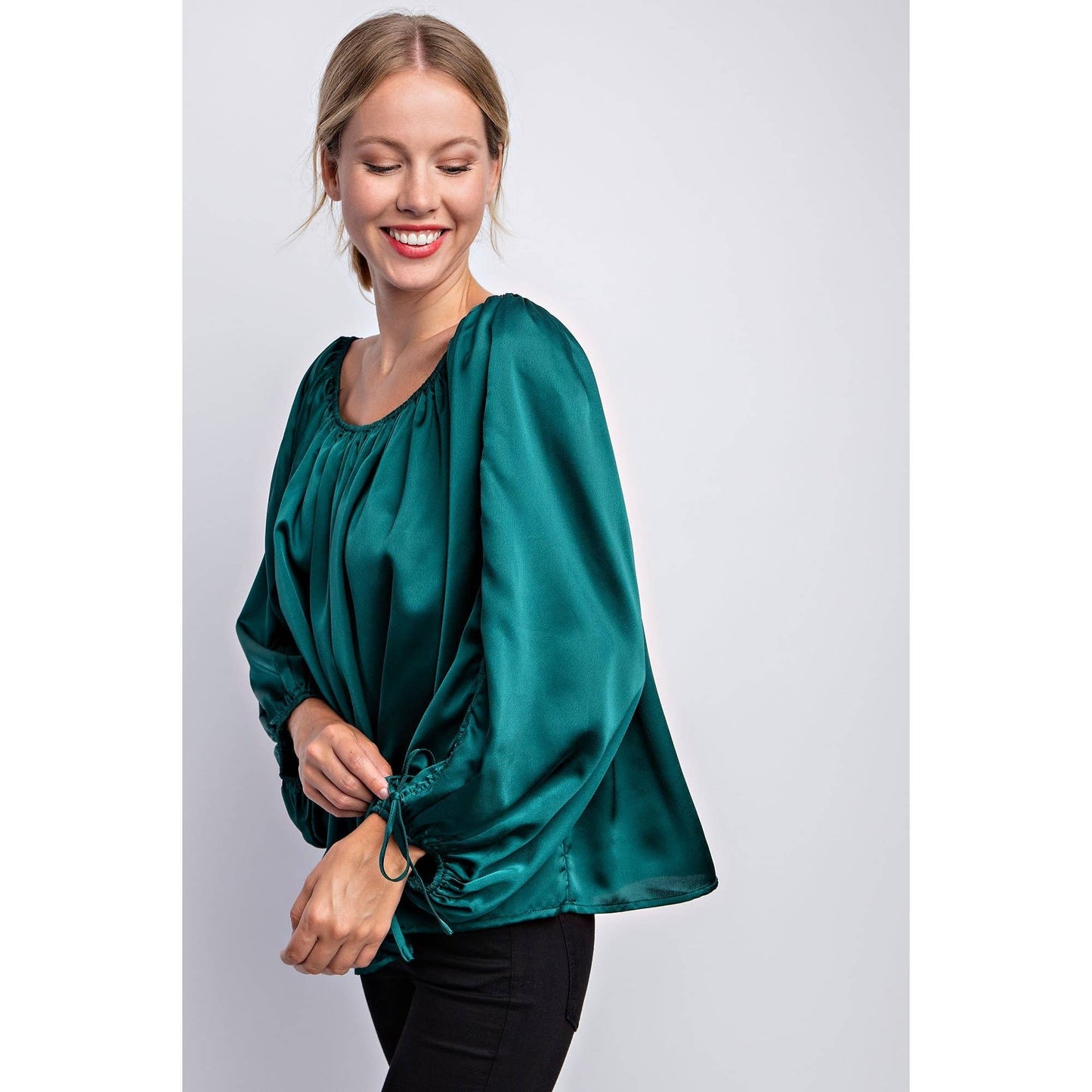 BALLON SLEEVE OFF THE SHOULDER BLOUSE - LVC3185