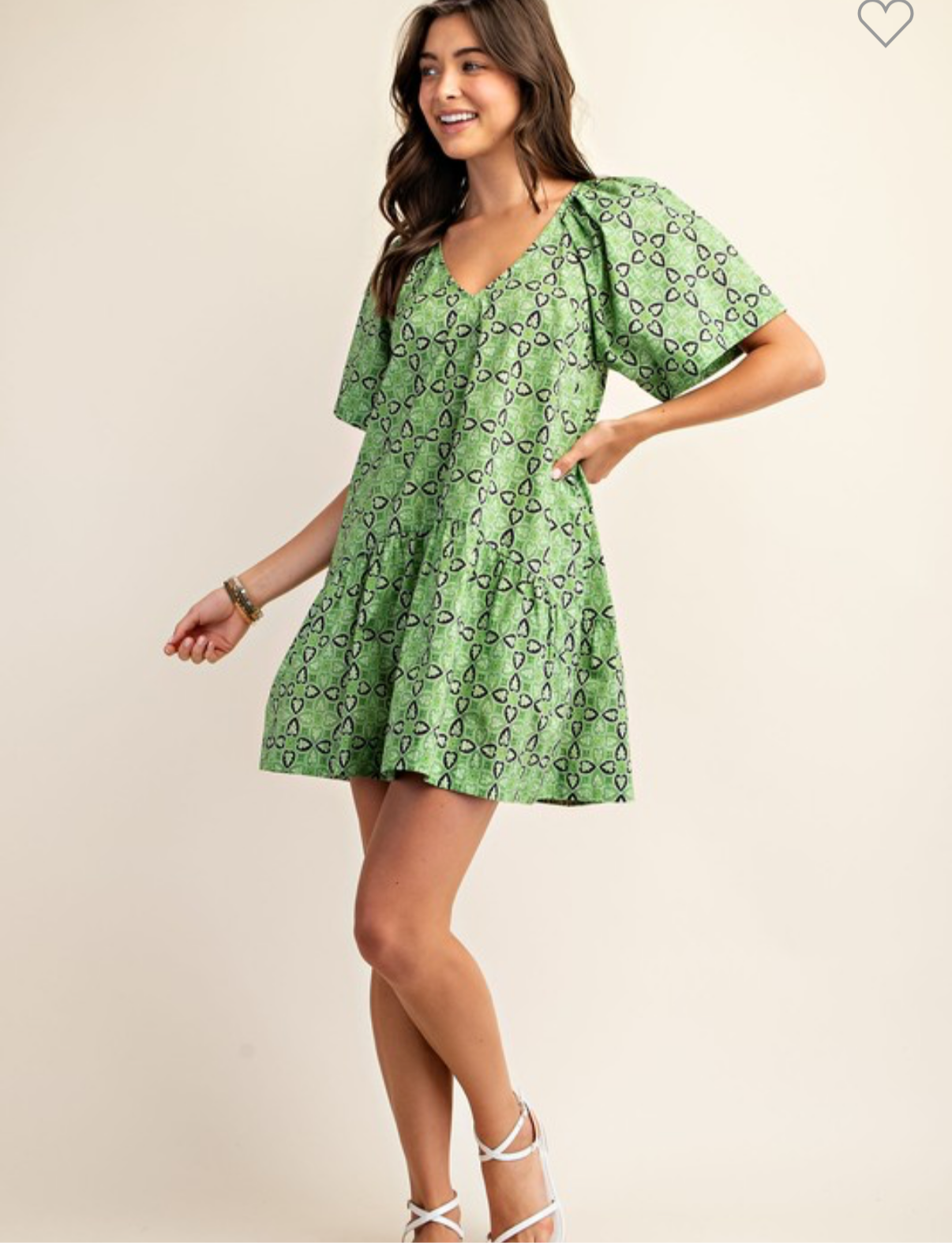 Cecile bubble sleeve dress