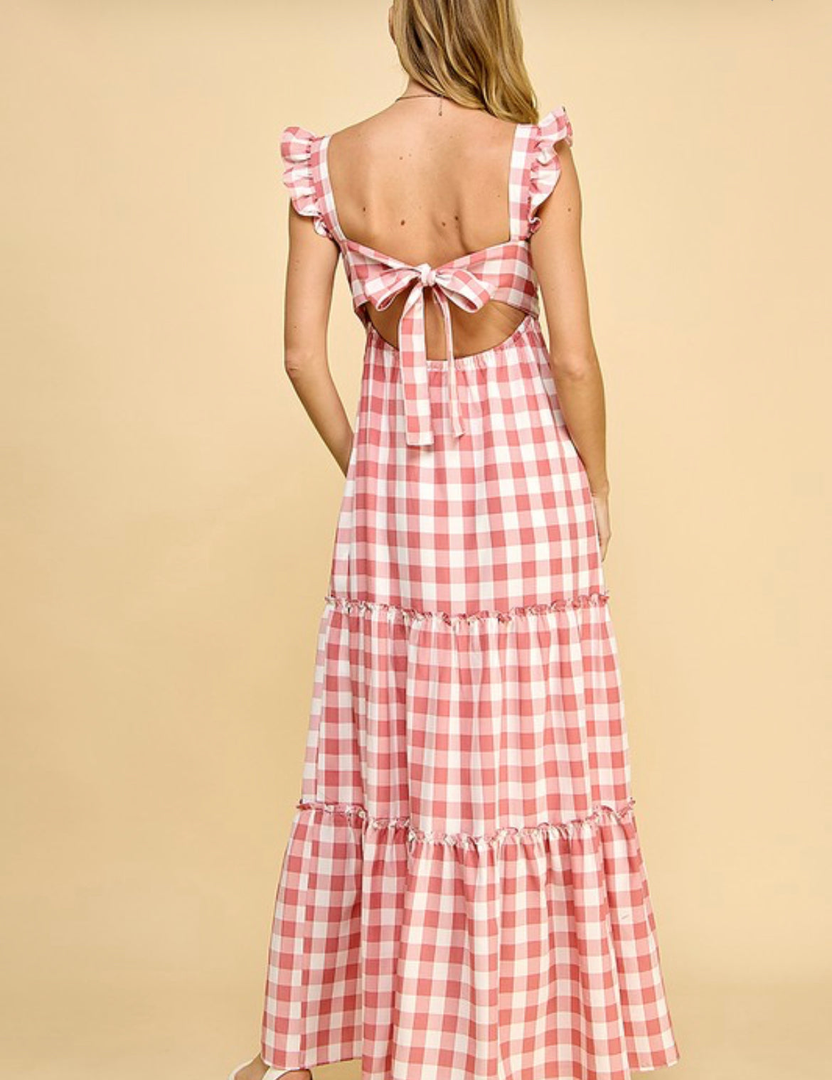 LIZBETH TIE BACK MAXI DRESS