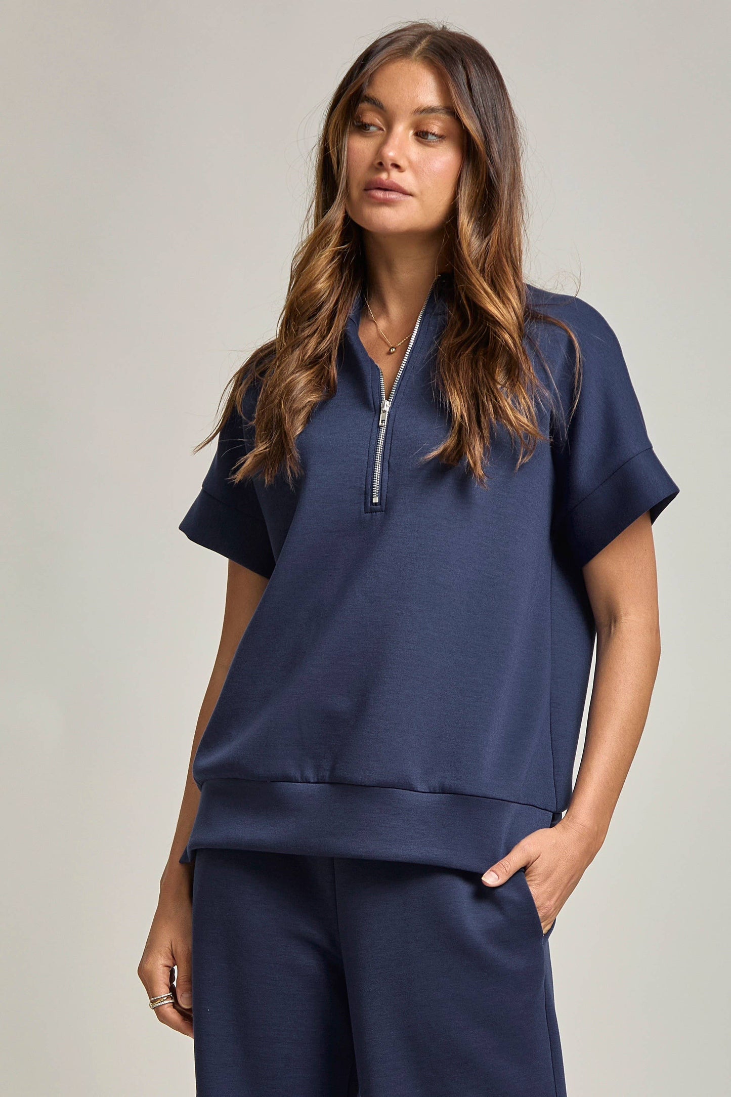 Catalina Short Sleeve Quarter Zip + Pants Modal Set TRVSET