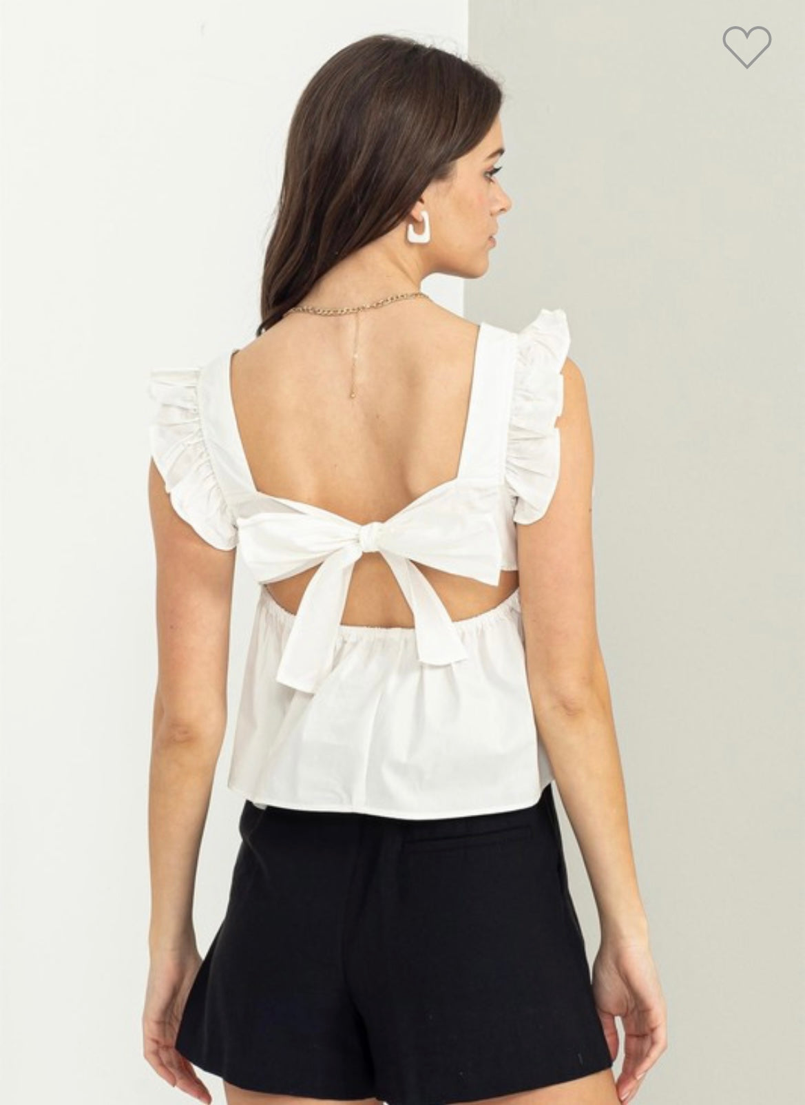 Babydoll back tie top