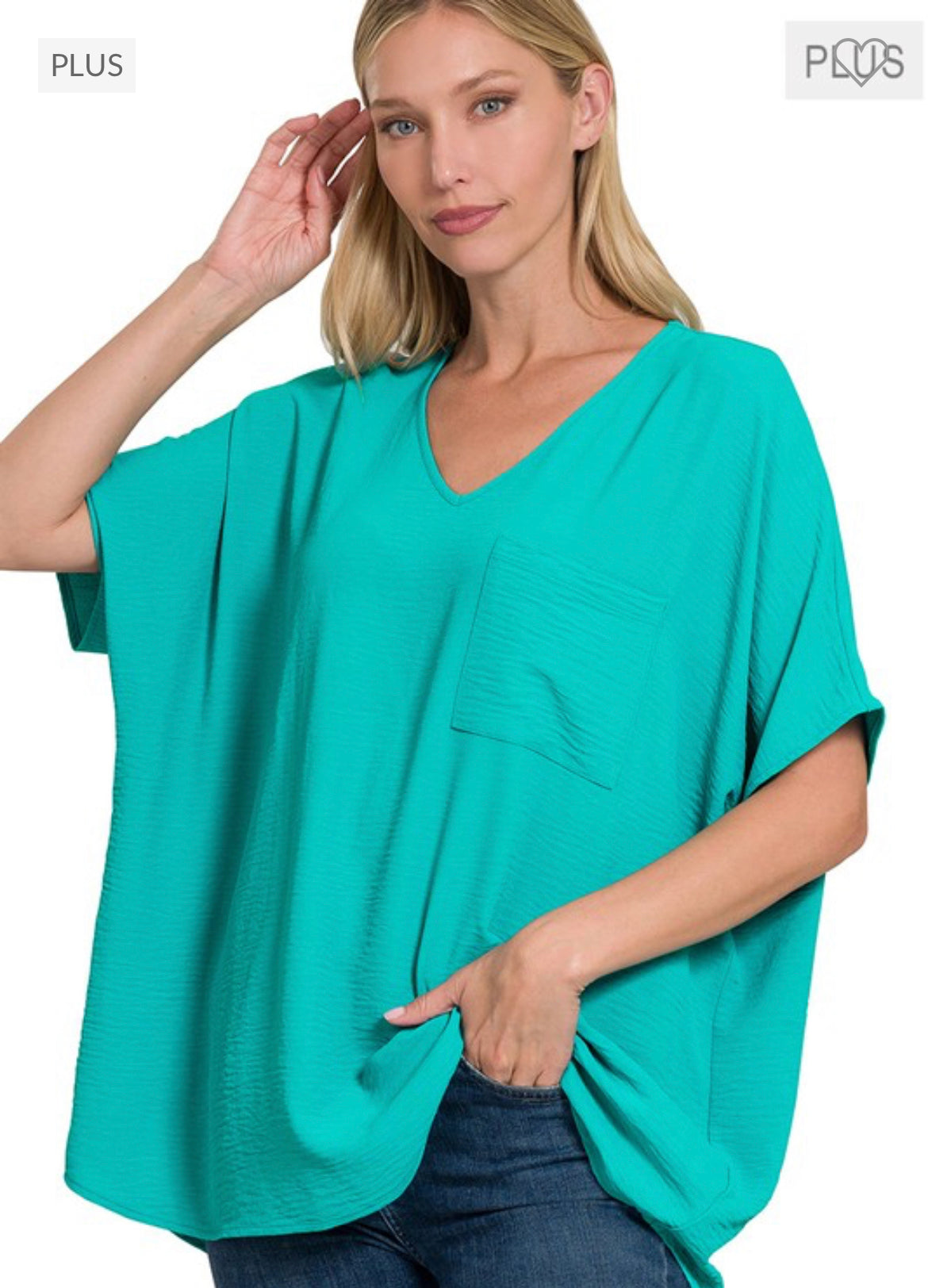 Airflow v-neck short sleeve top