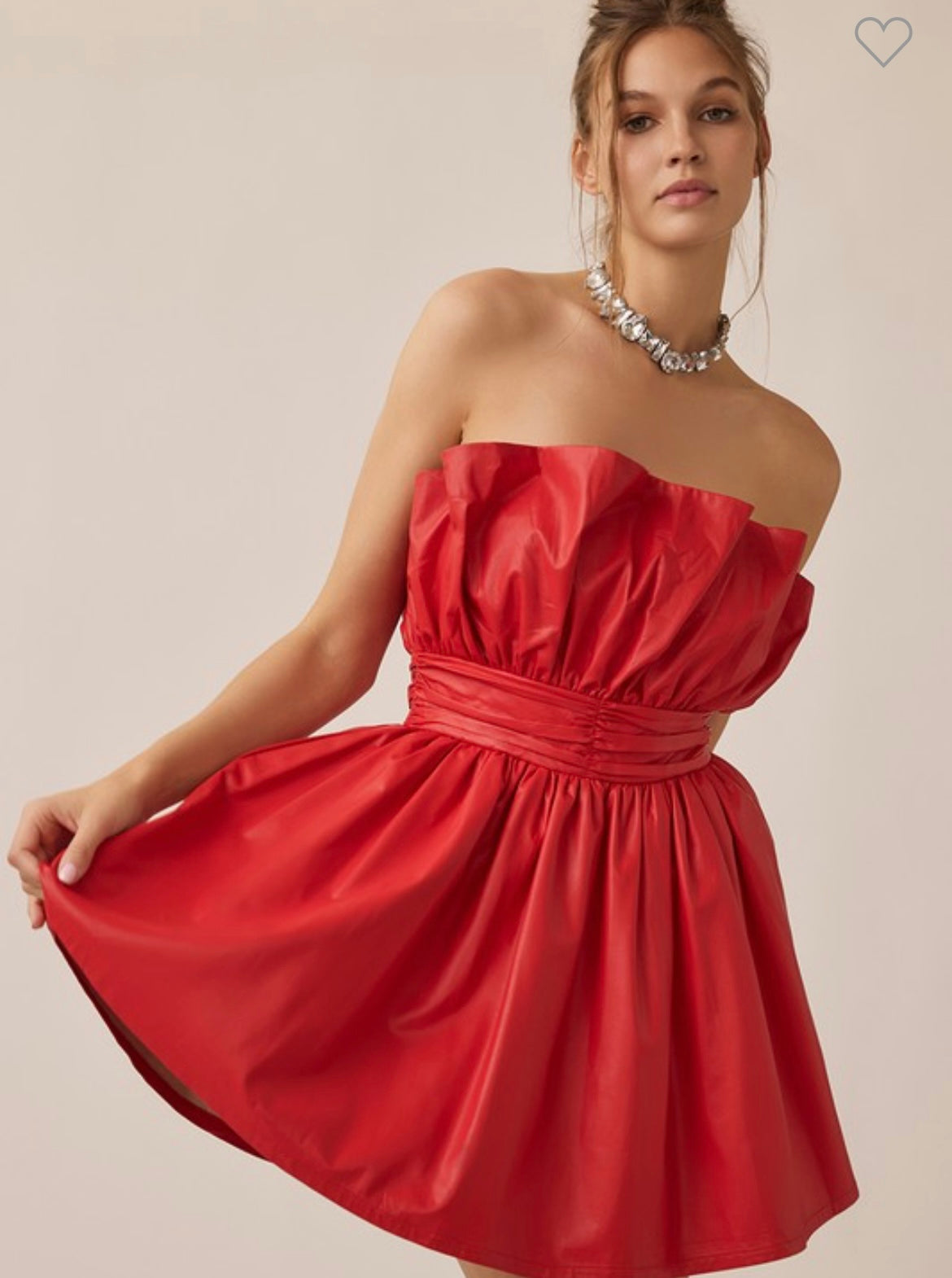 Olivia off shoulder pleated romantic pu mini dress