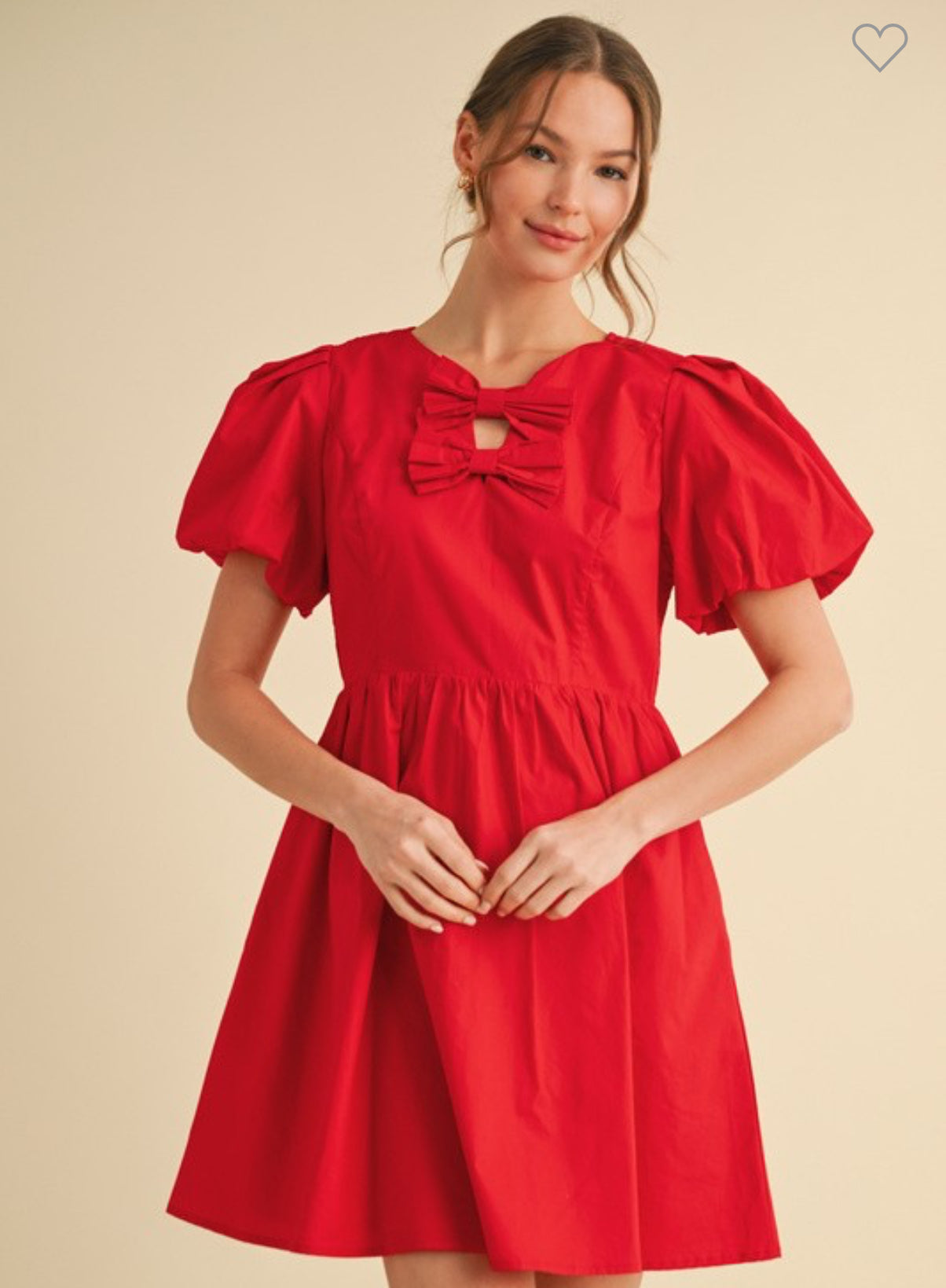 Bowtiful bubble sleeve dress