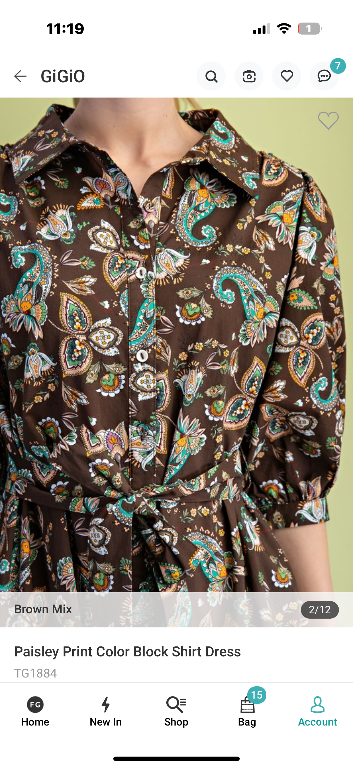 Emmarie espresso paisley dress