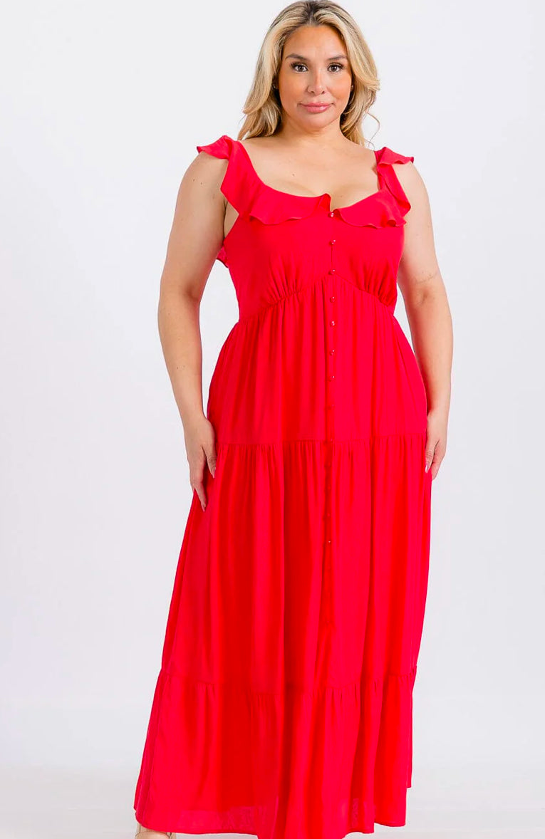 Trixie curvy tiered ruffle maxi dress