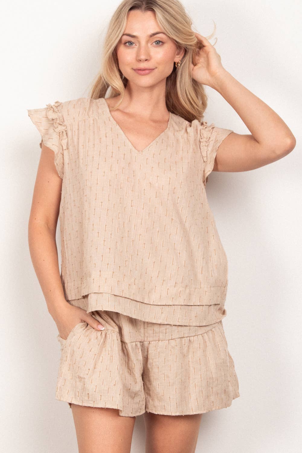 Londyn lounge Solid Cotton Woven Set