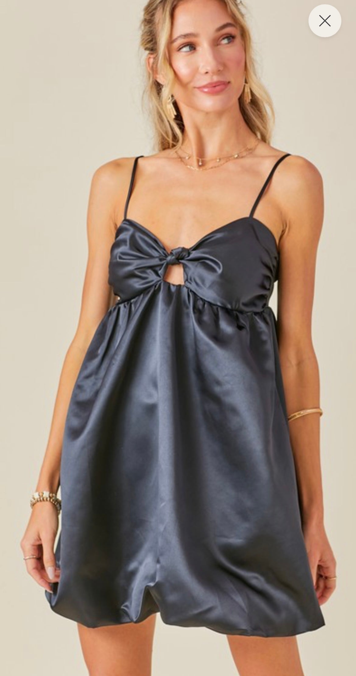 Kylee knotted bubble hem dress