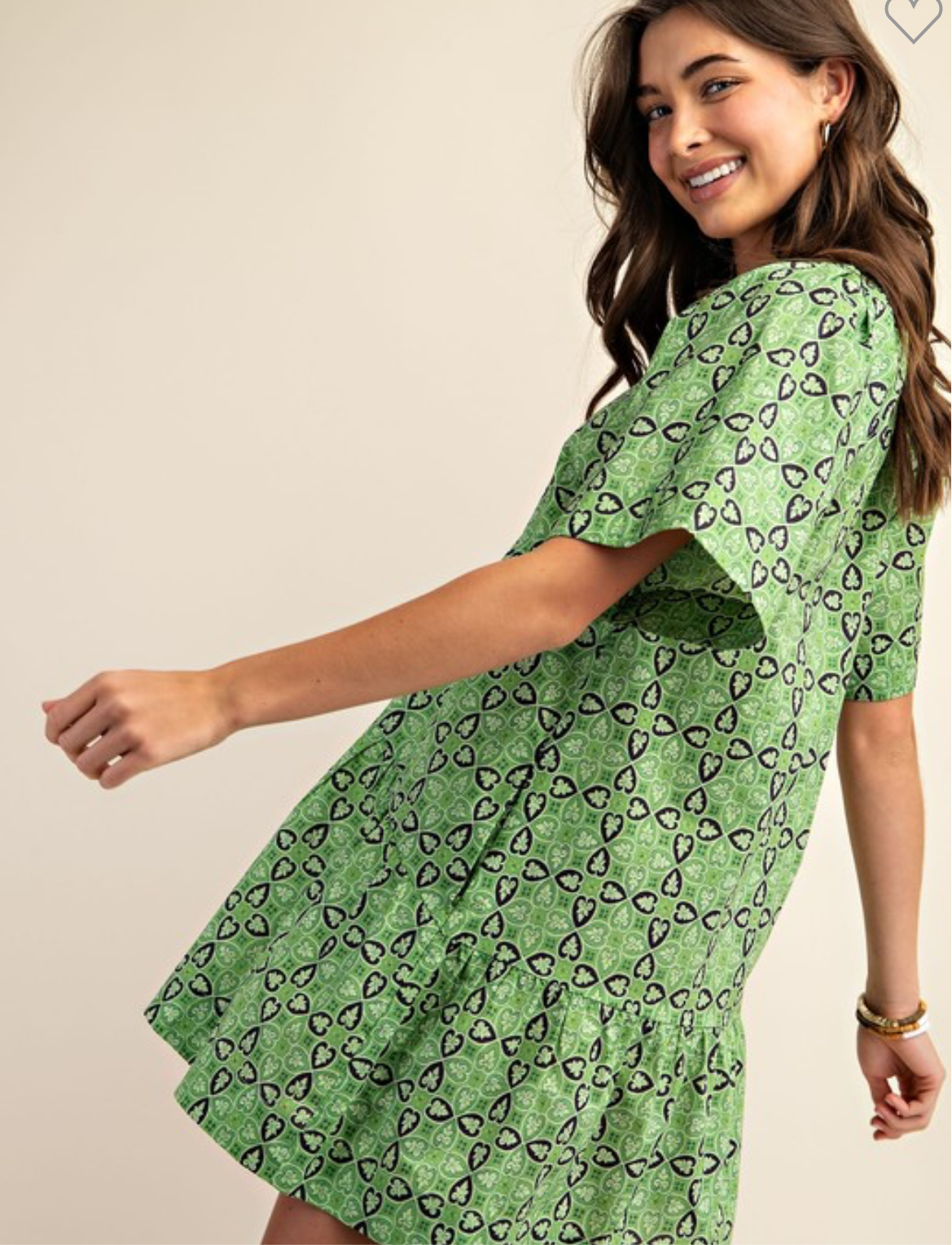 Cecile bubble sleeve dress