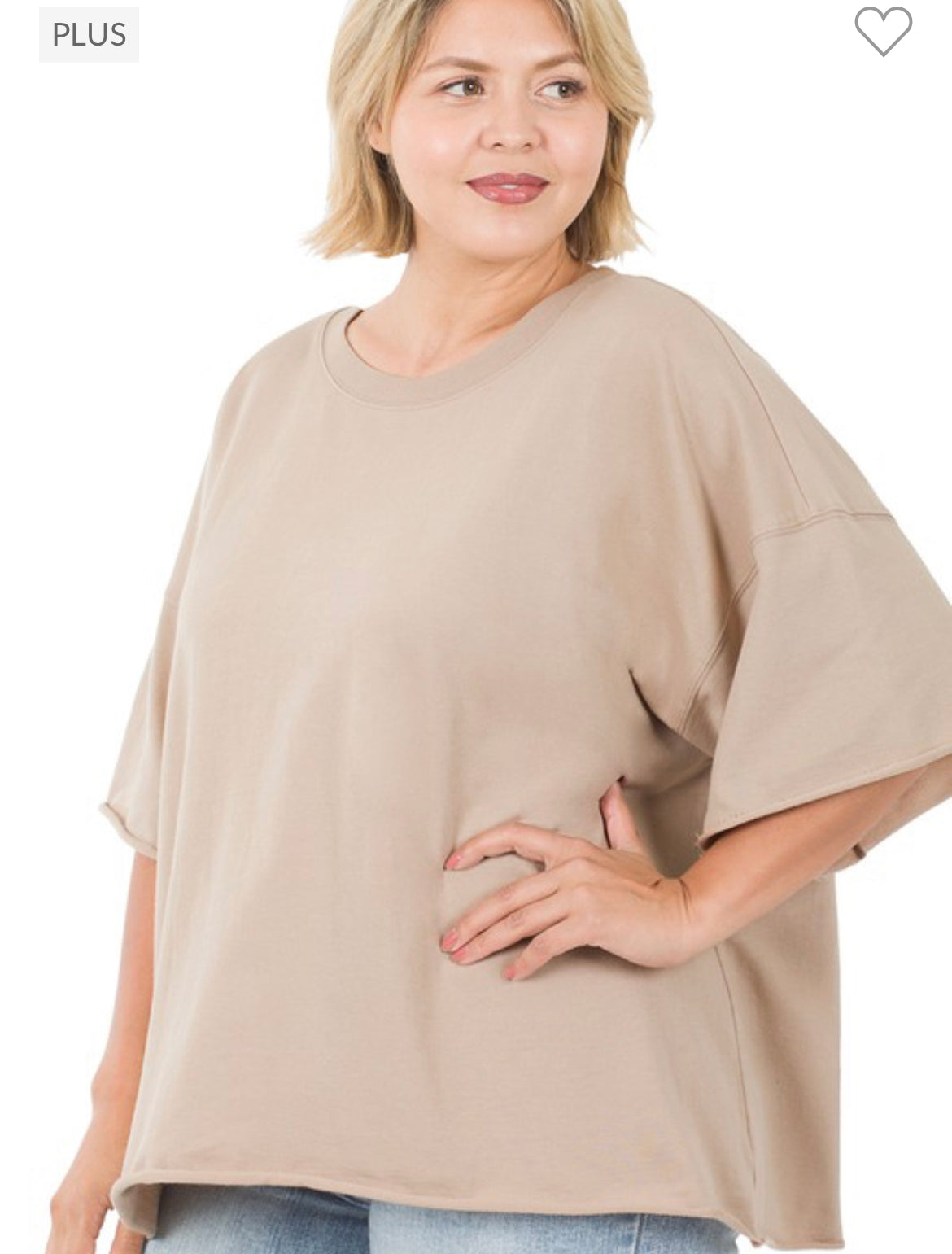 PLUS FRENCH TERRY TOP