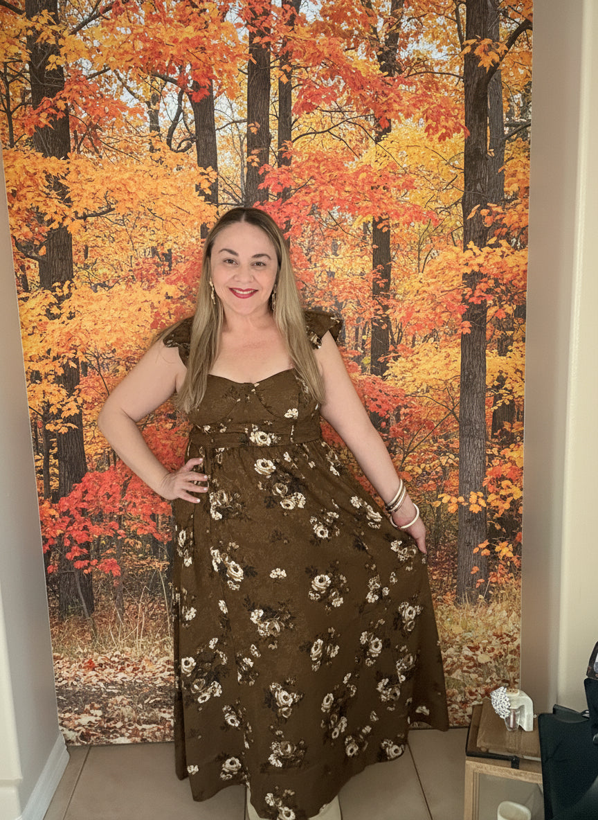 Bel brown sugar maxi dress