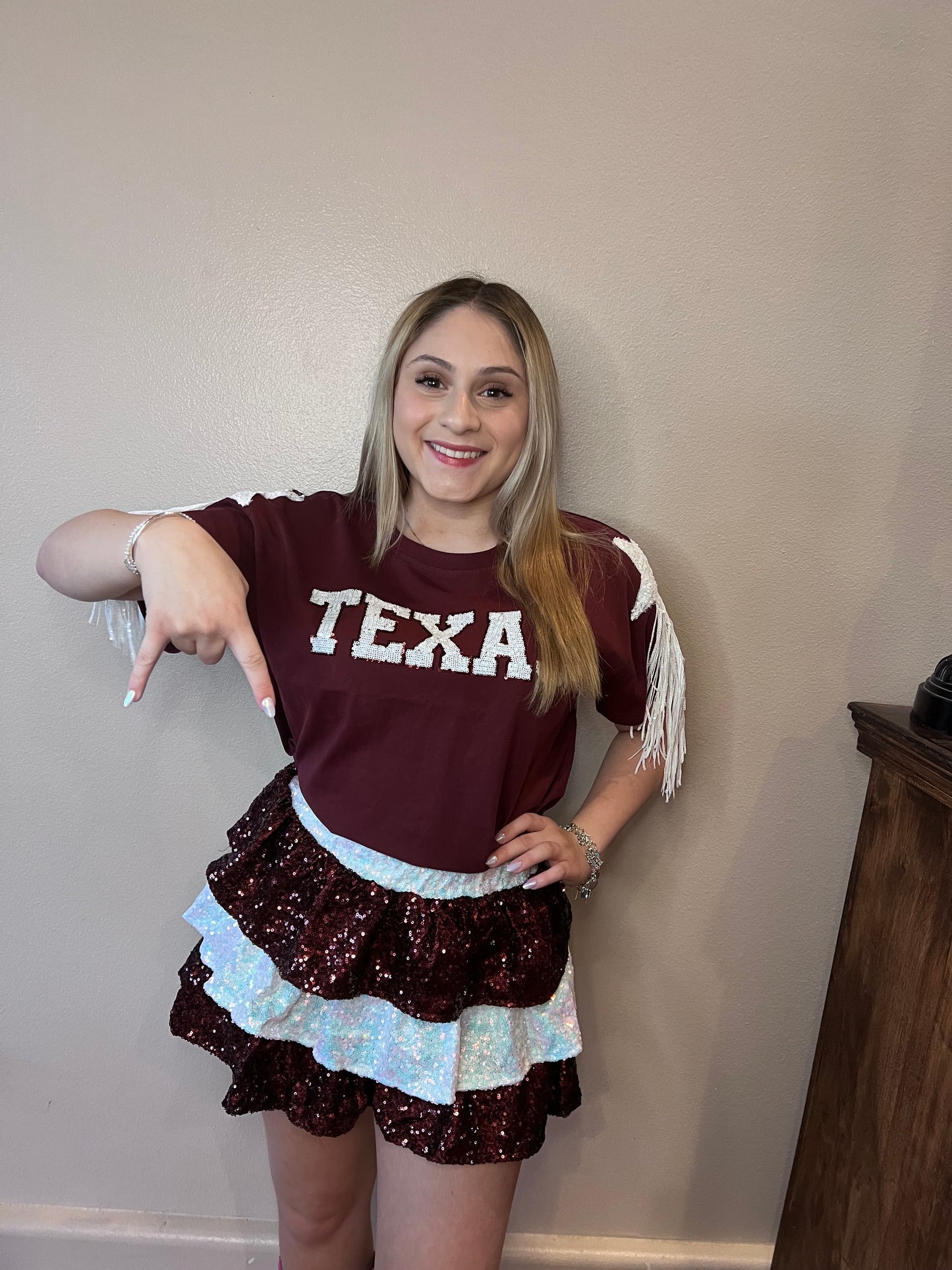 GAME DAY SEQUIN MINI SKIRT