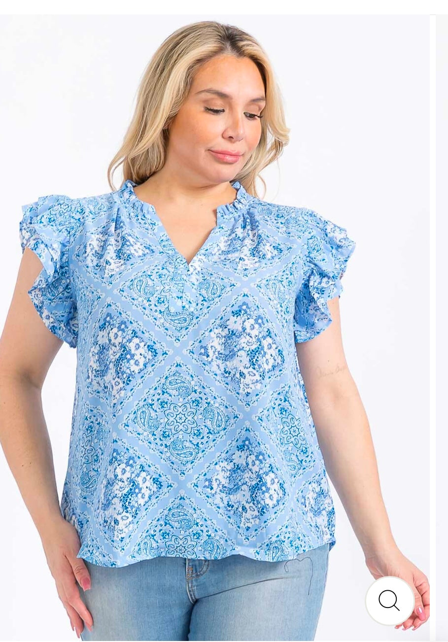 Indi índigo blue top