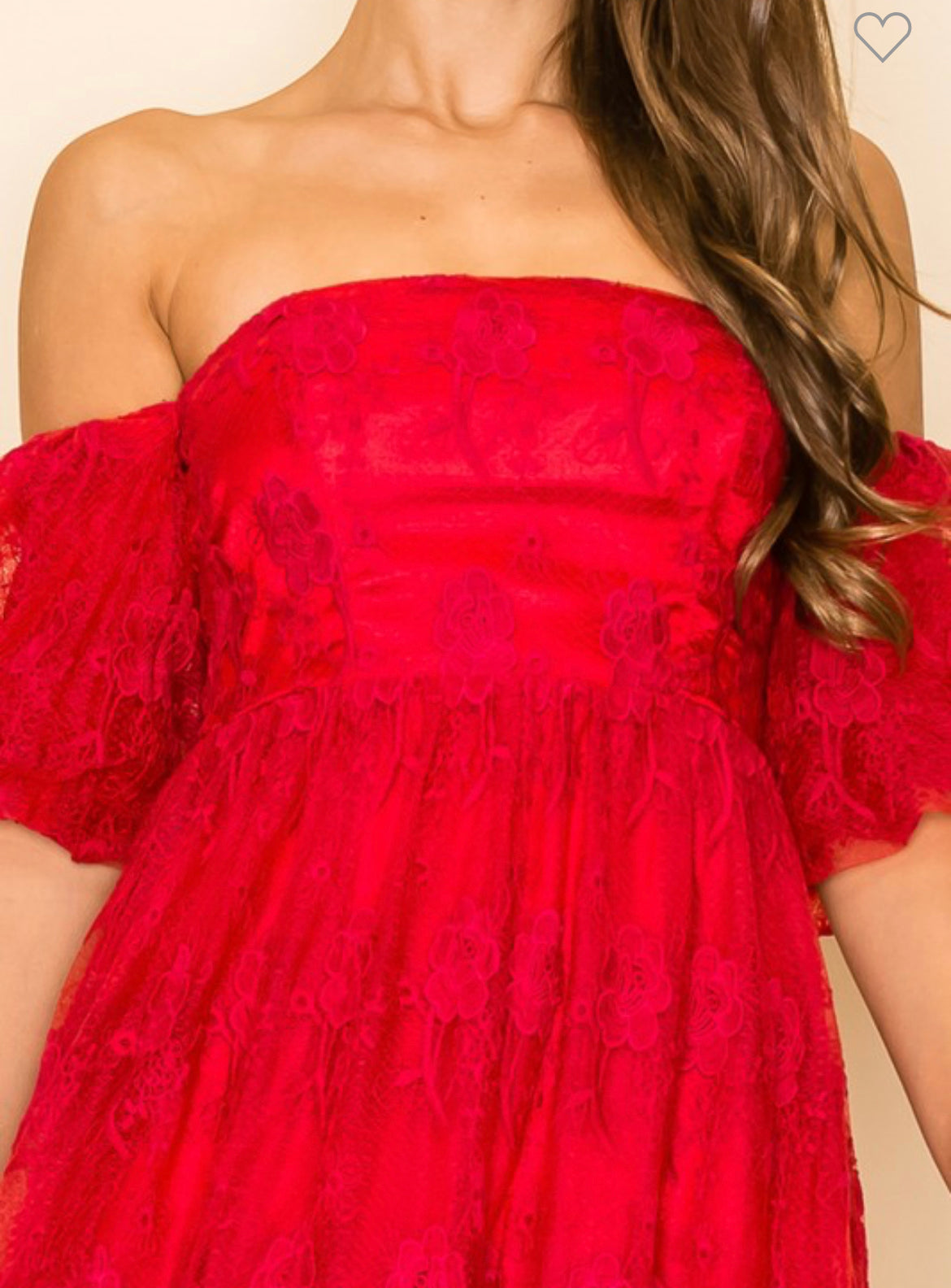 Sia deep red off shoulder dress