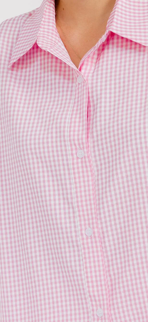 Ginger gingham two piece ruffle set