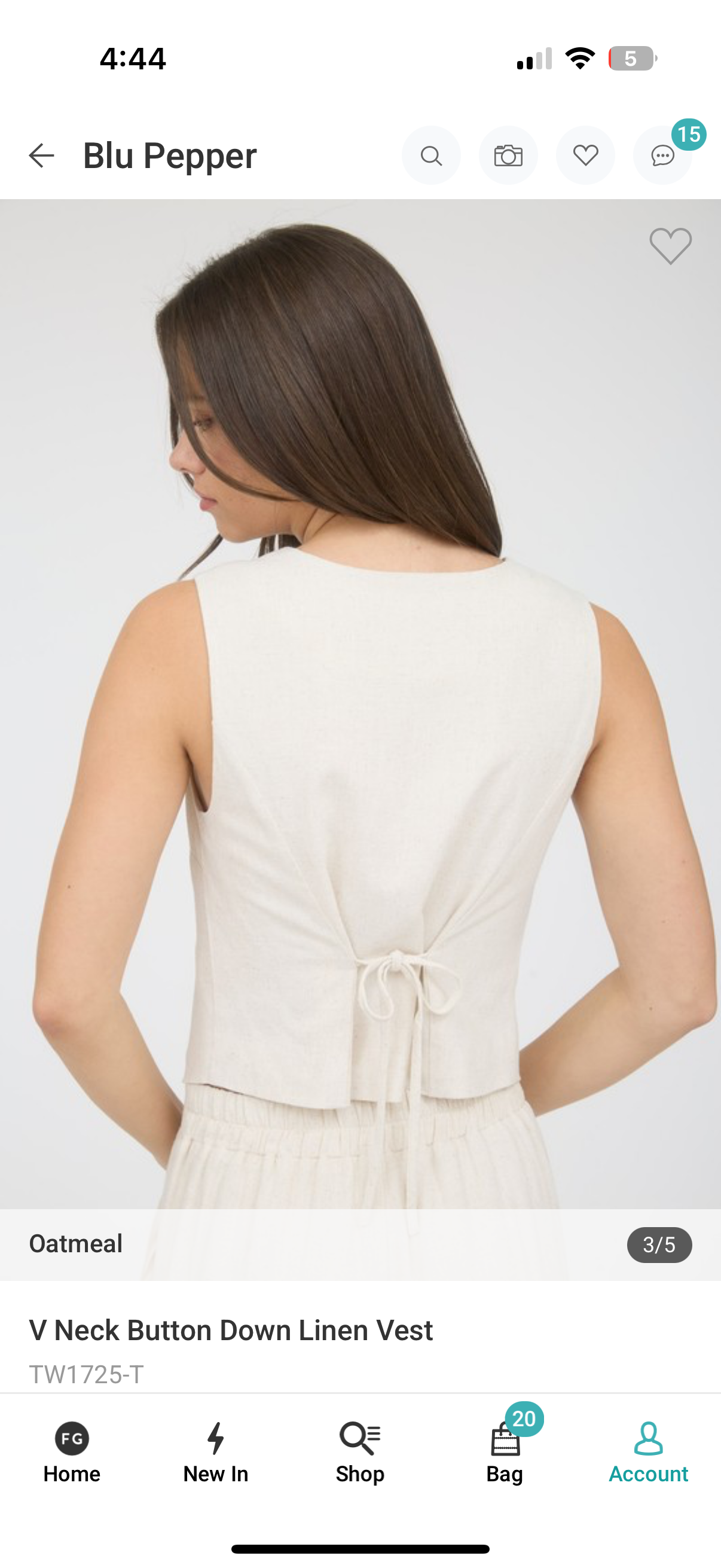 Lilly linen vest