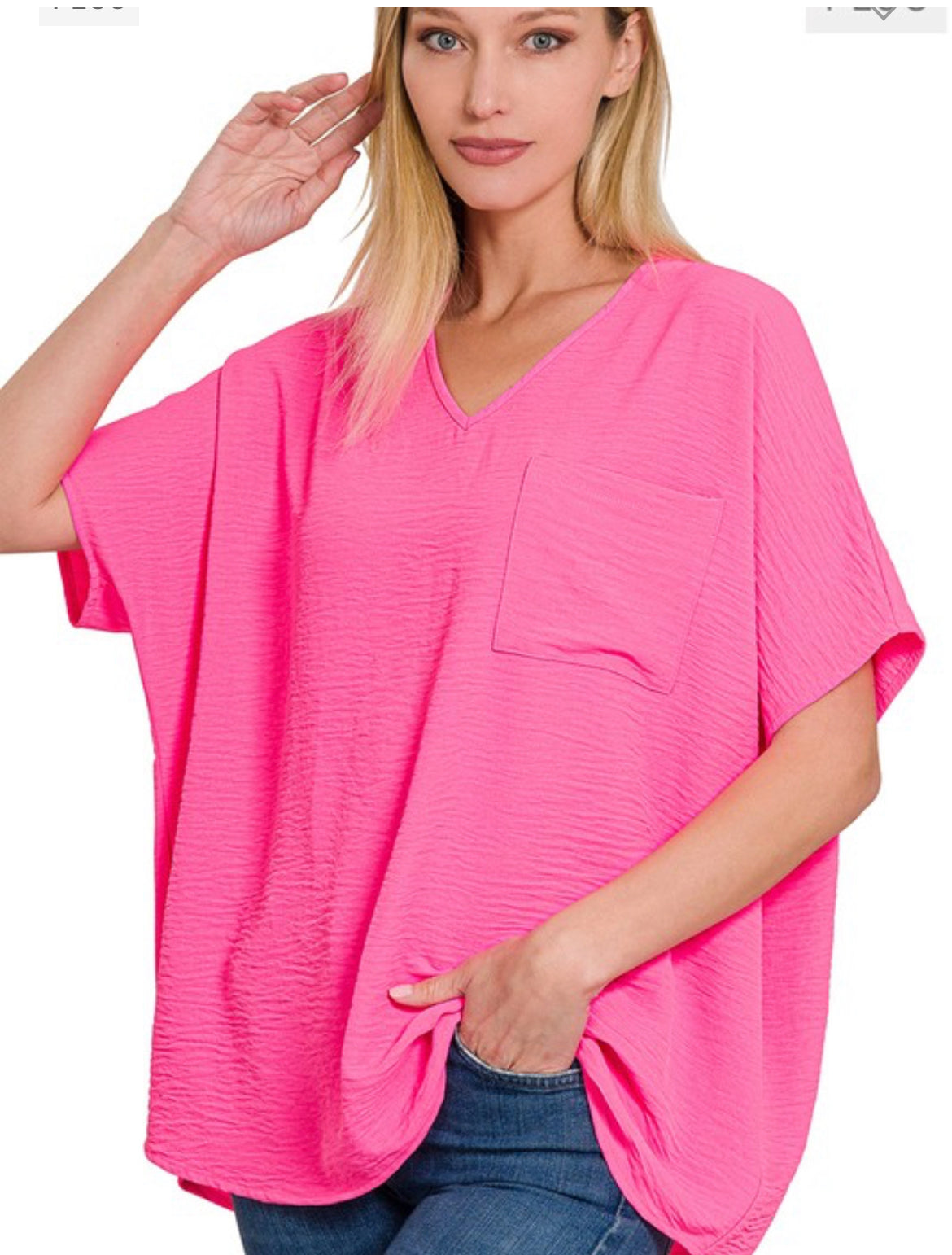 Airflow v-neck short sleeve top