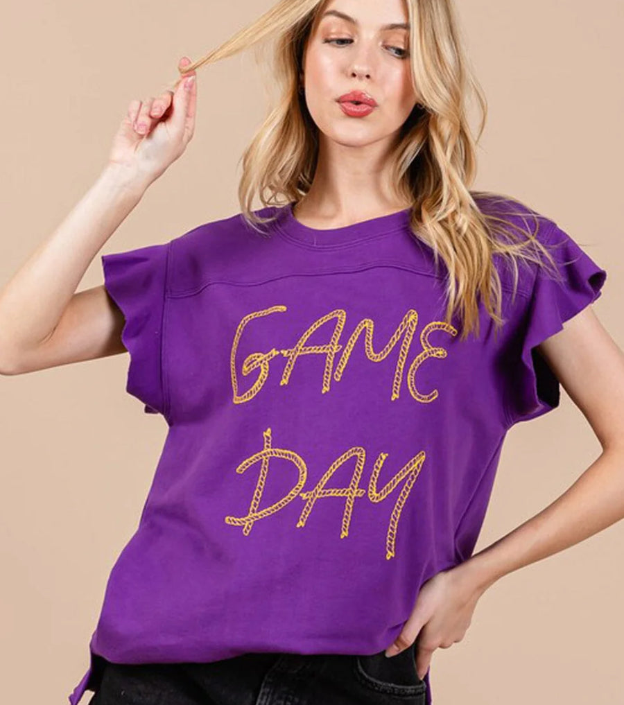 Spirit purple and maroon game day shirt