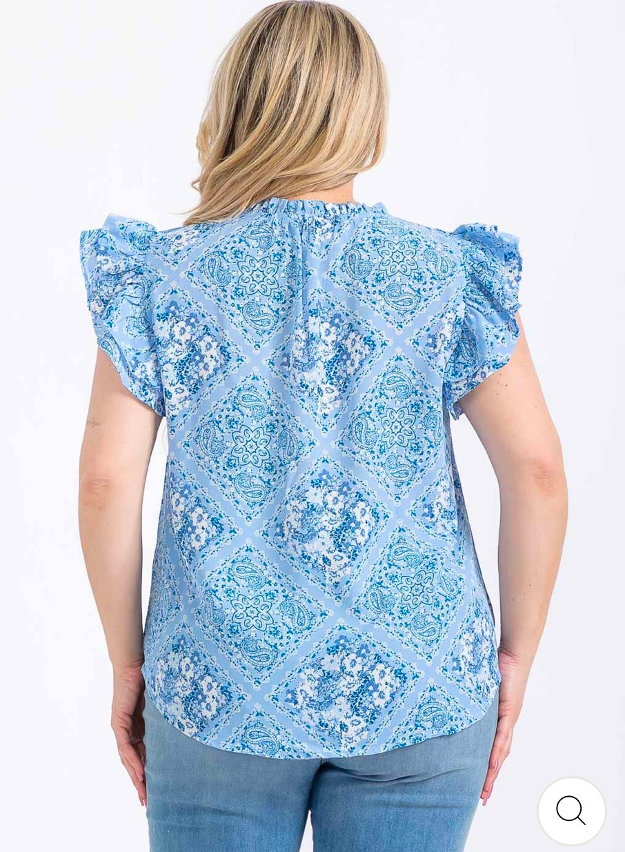 Indi índigo blue top