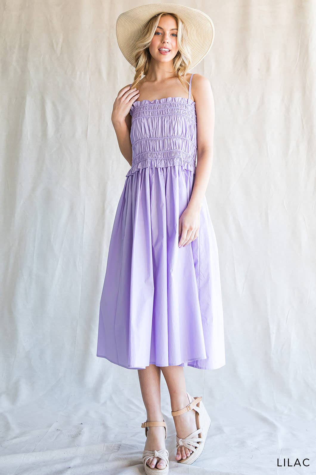 Smocking Top Midi Dress