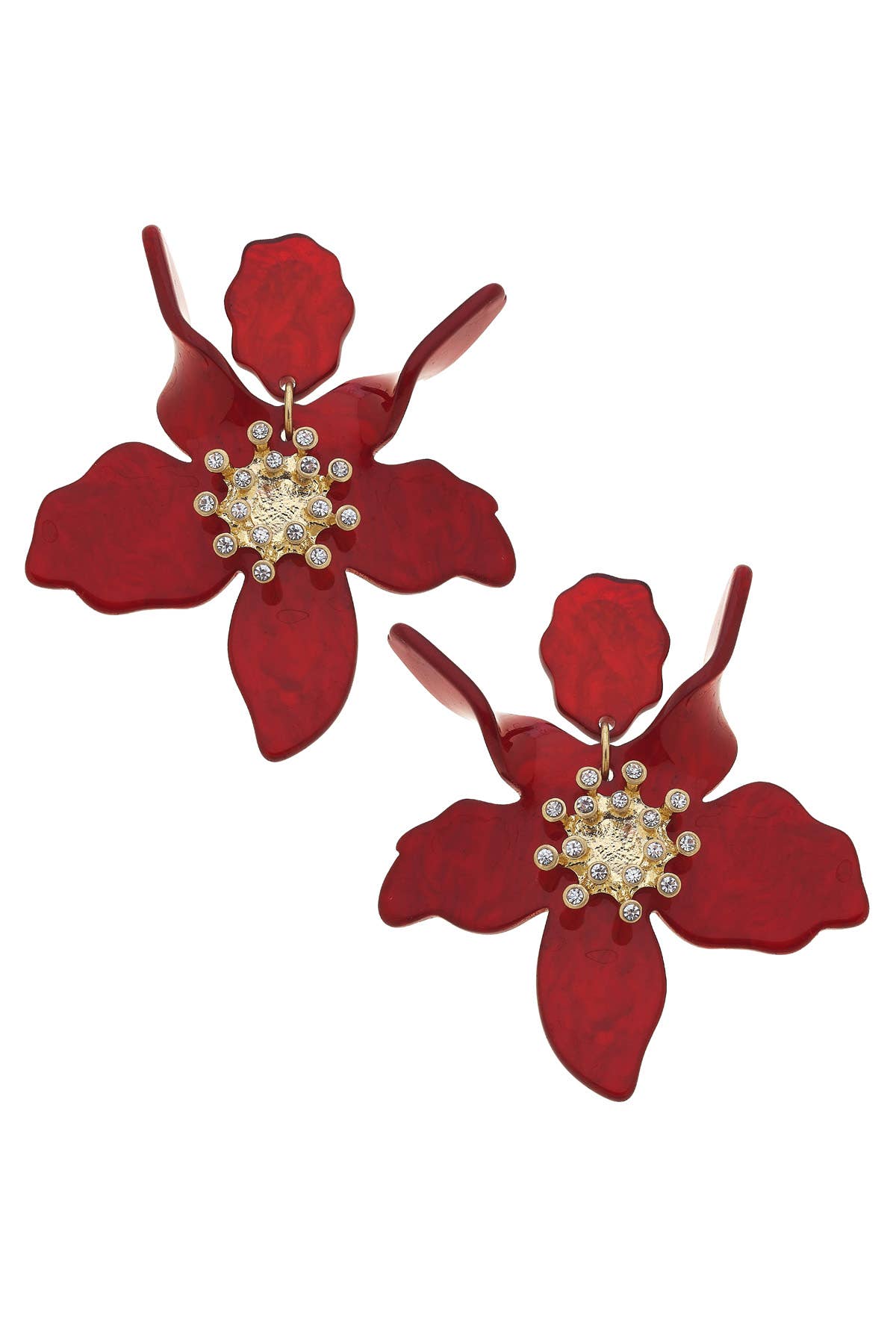 Chloe Resin Flower Statement Earrings