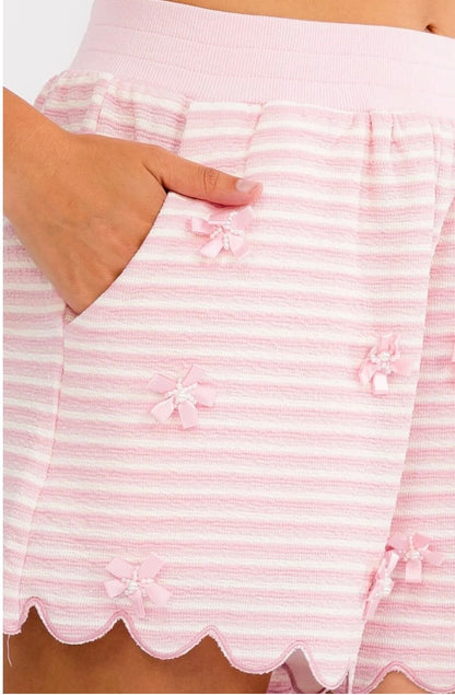 Dixie bow scalloped shorts