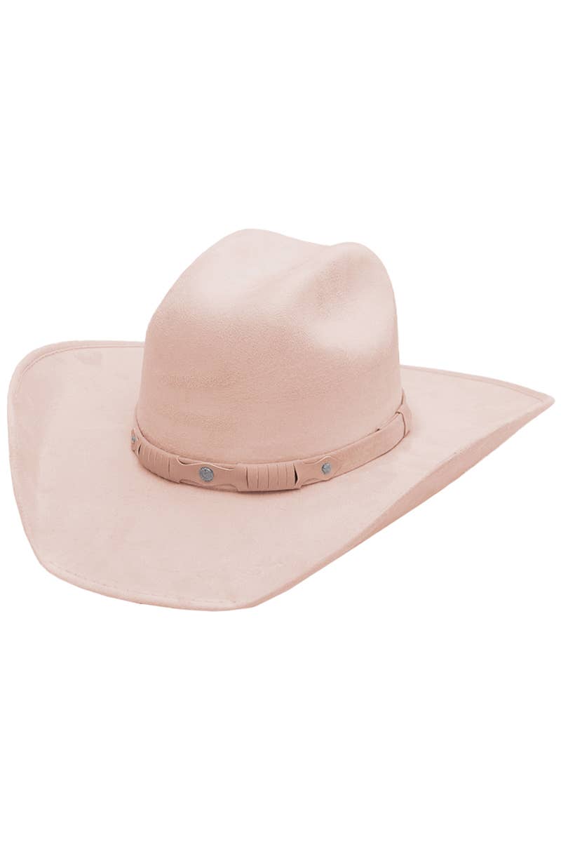 Faux Nubuck Suede Cutter Cowboy Hat