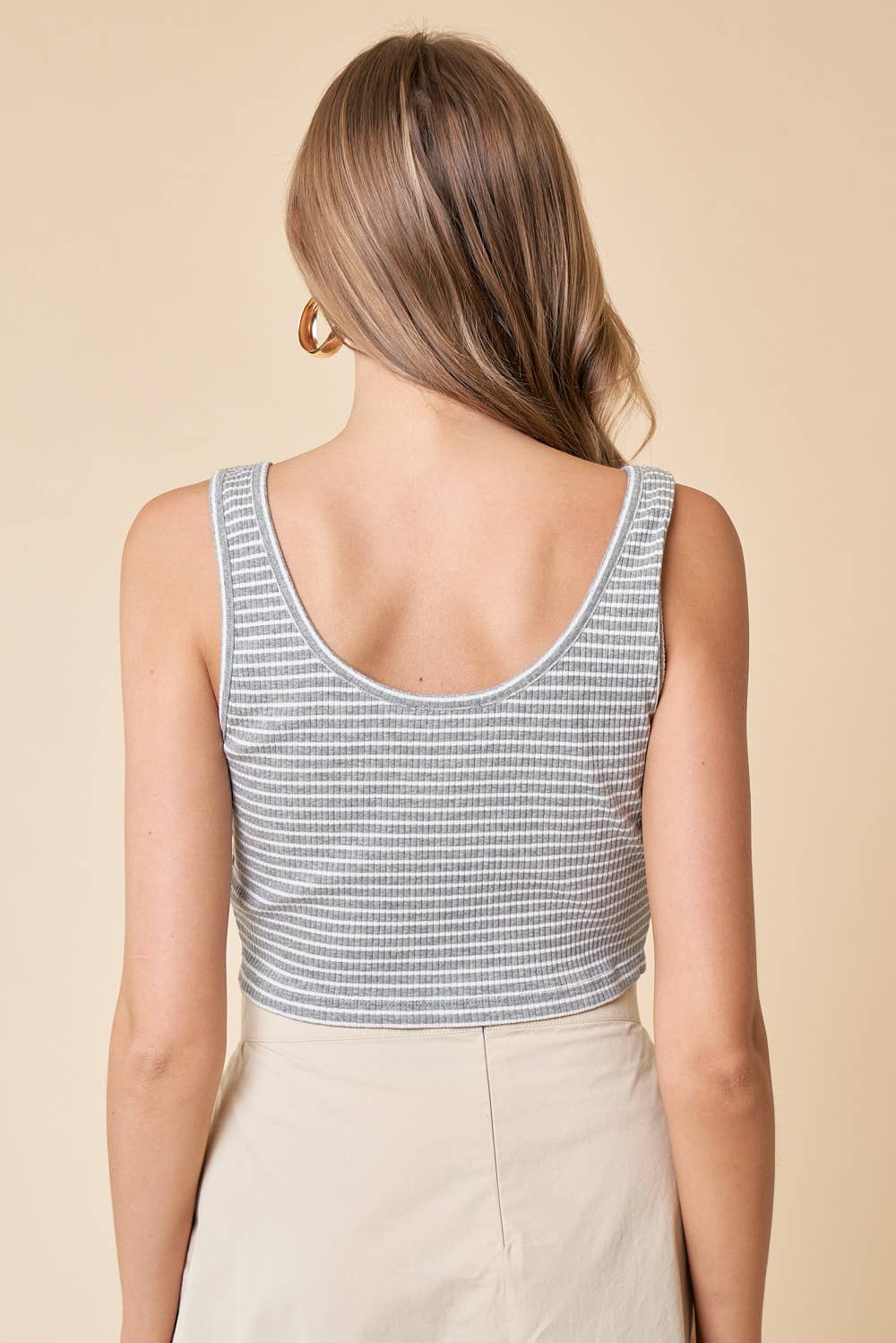 Front Placket Crop Tank - 15125T