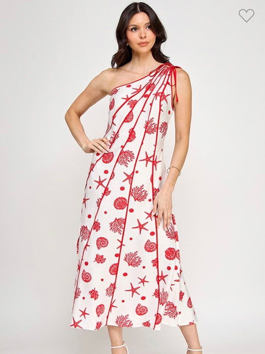 Vivian vacay one shoulder dress