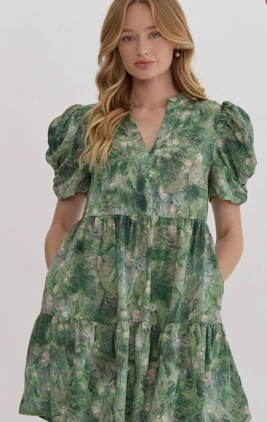 Forester puff sleeve dress