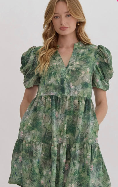Forester puff sleeve dress