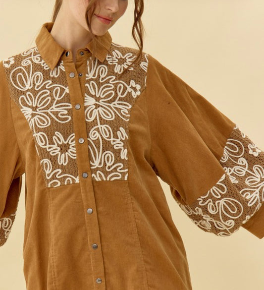 Delaney drama sleeve dress