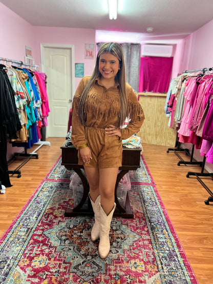 Hills suede romper