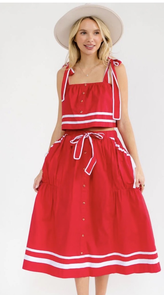 Reba red 2 piece set