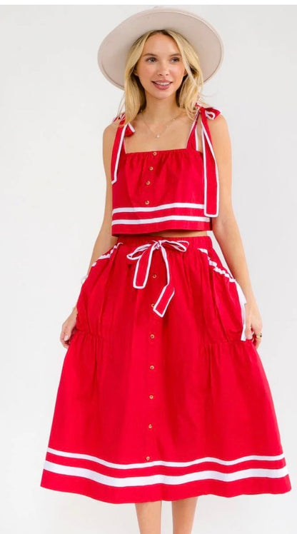Reba red 2 piece set