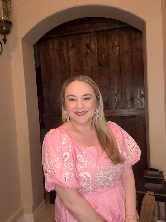 Emery Embroidered puff sleeve top