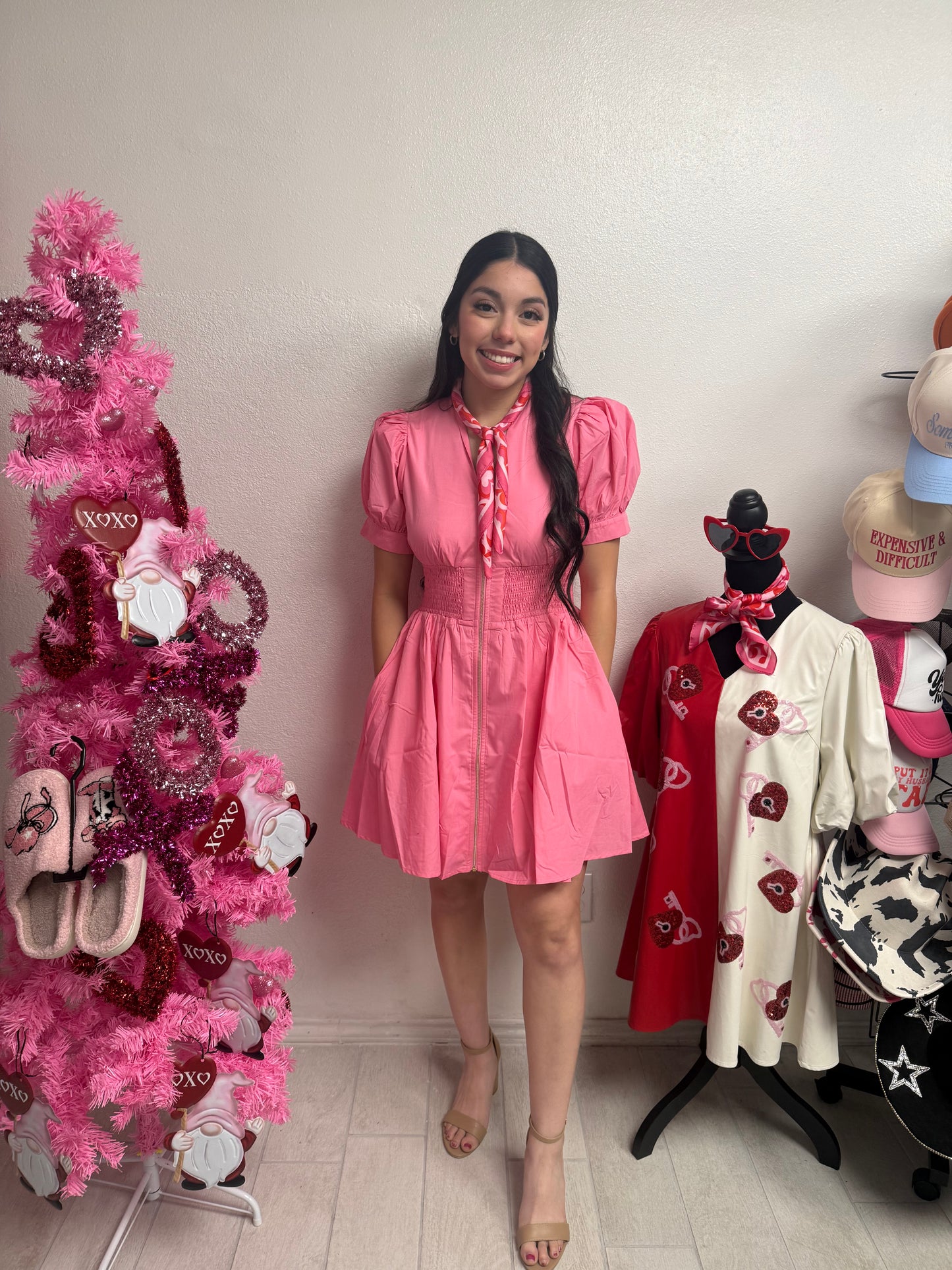 Sophi smocked waist mini